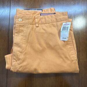 Vineyard‎ Vines Club Pants 34xU Orange Flat Front Pants